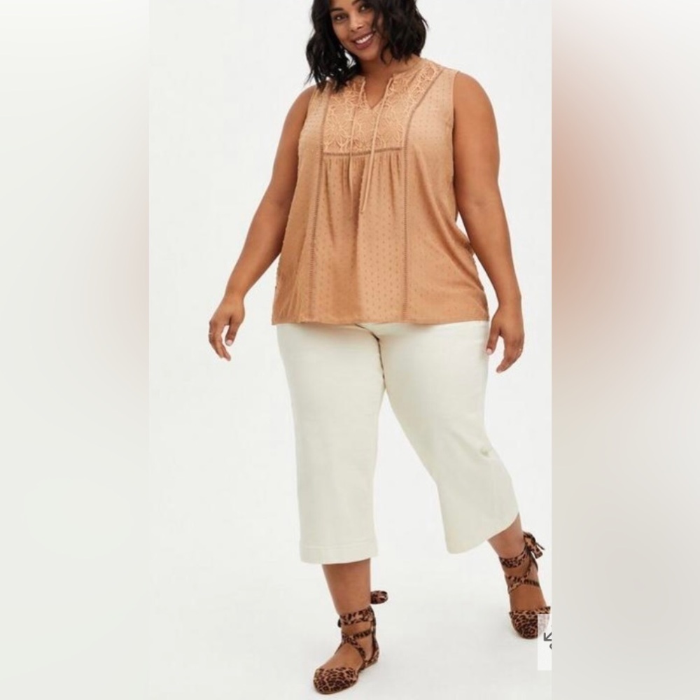Torrid/ NWT/ Swiss Dot Crochet Inset Tank/ Size / size 2X